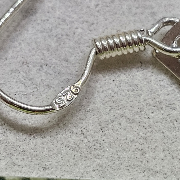 IBB Teardrop Filigree Cutout Drop Earrings 925 Silver Like-New - Picture 7 of 10